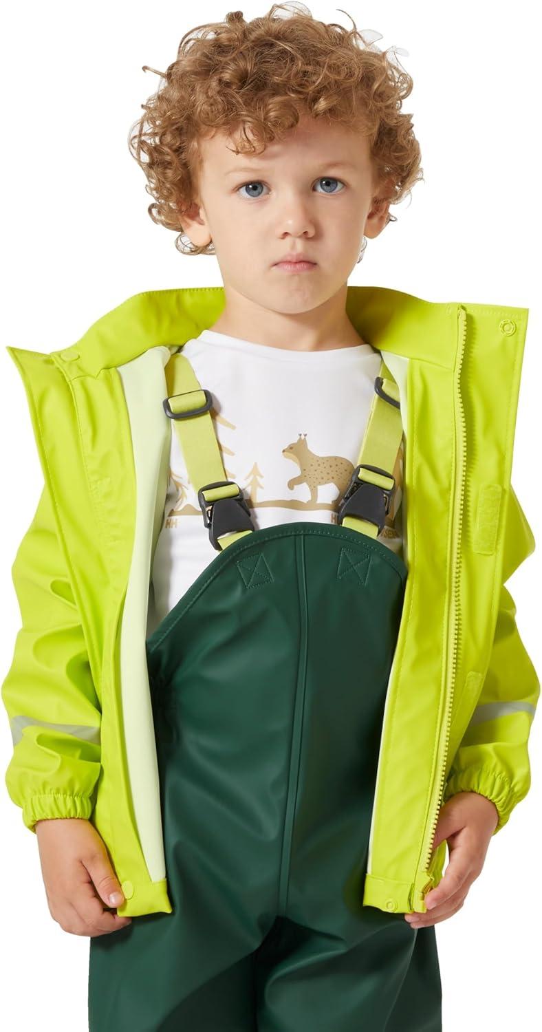 imageHelly Hansen Unisex Kids Bergen 20 Pu Rainset390 Jungle Green