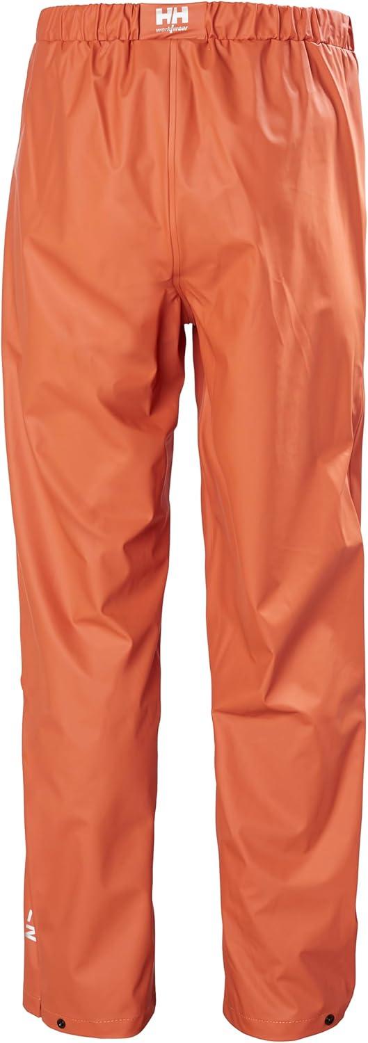 imageHelly Hansen Voss Rain Pant PUCoated WeldedSeam Waterproof Pants Reflective Commuter Rainwear Adjustable Hem290 Dark Orange