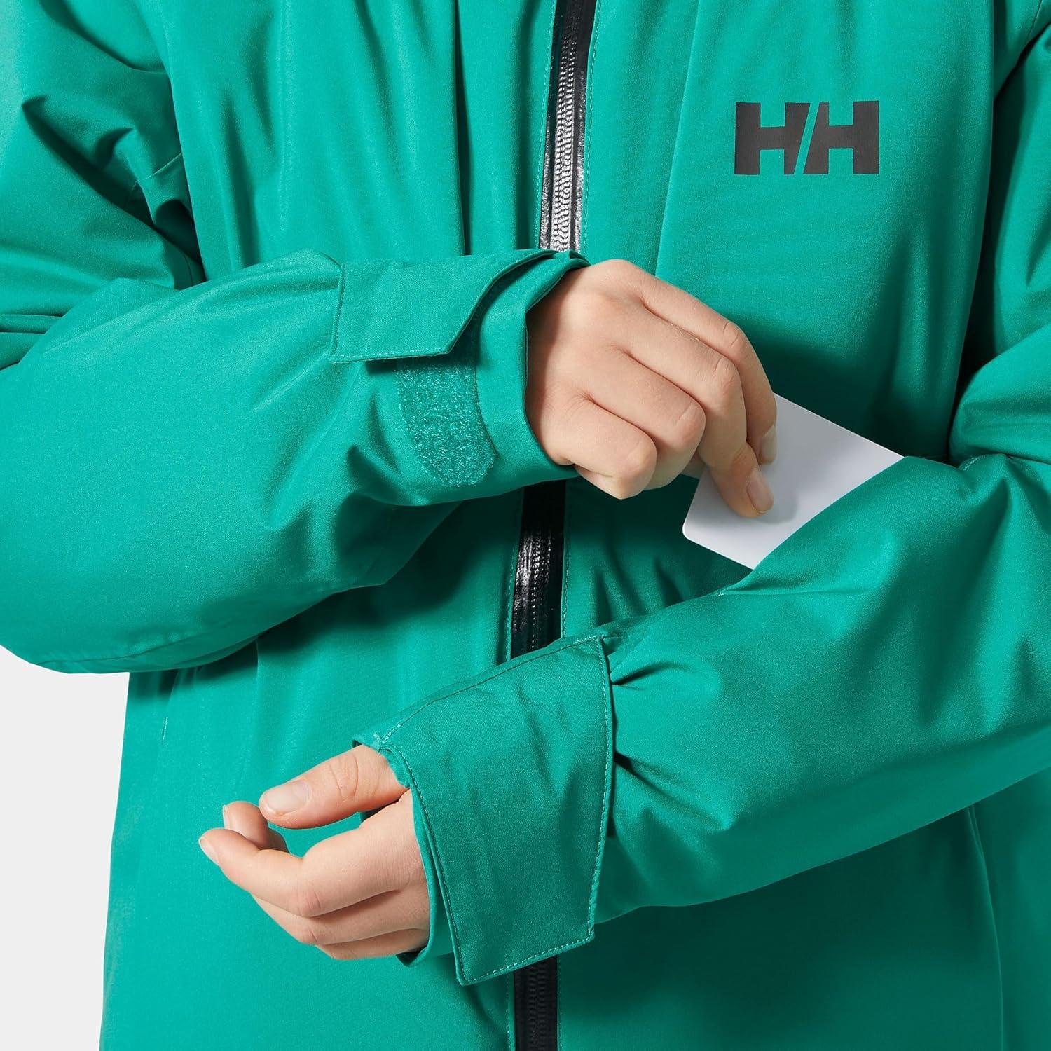 imageHellyHansen Junior Alpha Jacket Waterproof amp Windproof Ideal for Kids Outdoor Adventures Breathable Unisex Design466 Signal Green
