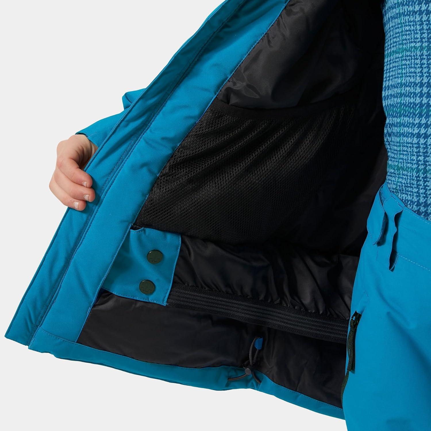 imageHellyHansen Junior Alpha Jacket Waterproof amp Windproof Ideal for Kids Outdoor Adventures Breathable Unisex Design540 Cerulean Blue
