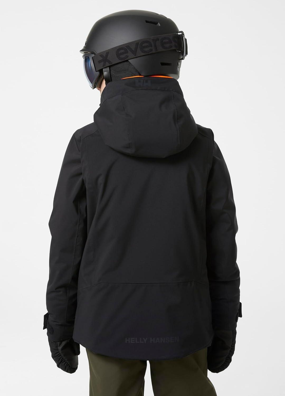 imageHellyHansen Junior Alpha Jacket Waterproof amp Windproof Ideal for Kids Outdoor Adventures Breathable Unisex Design990 Black