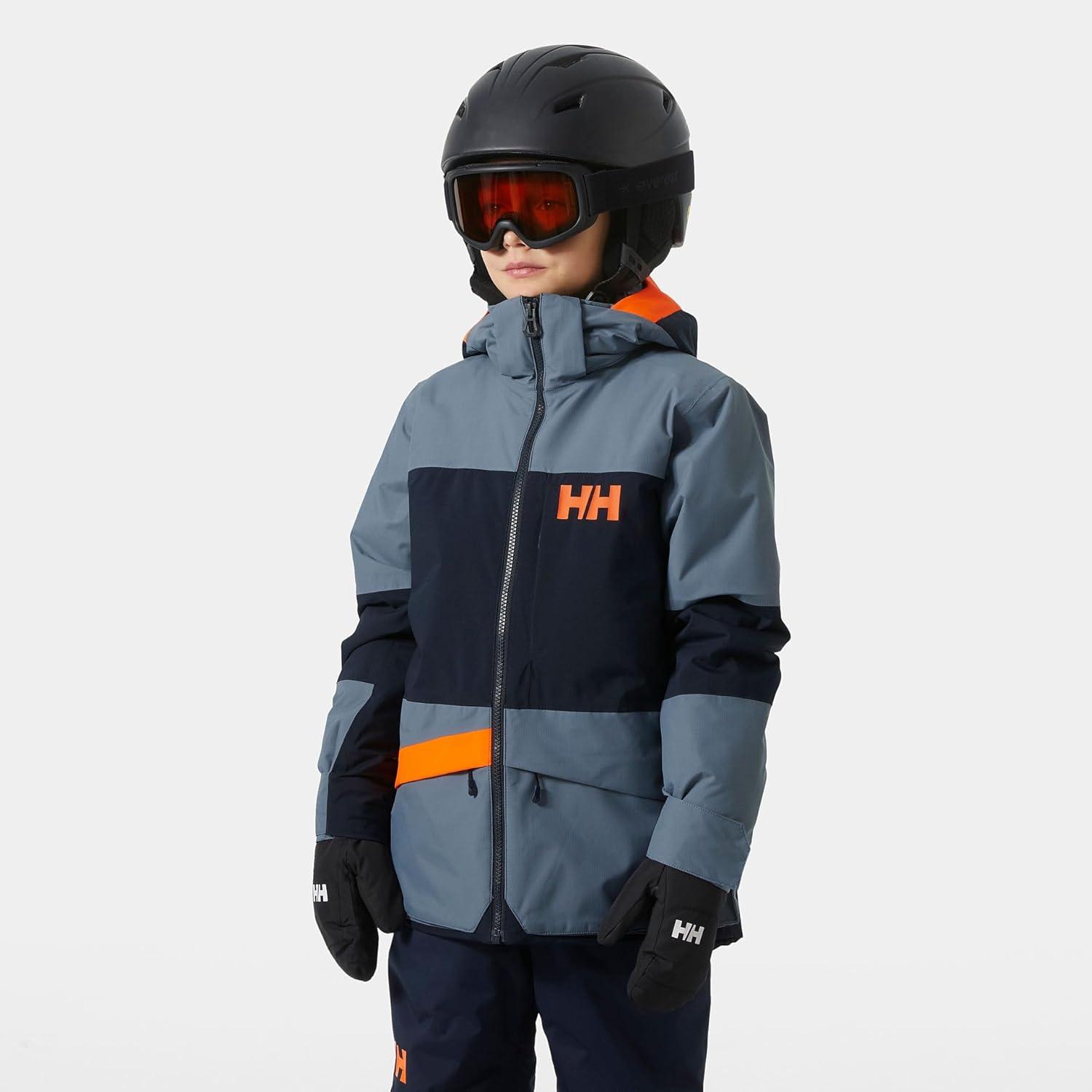 imageHellyHansen Junior Summit 20 Jacket Unisex Waterproof Windproof Breathable Youth Outerwear for Outdoor Adventures597 Navy