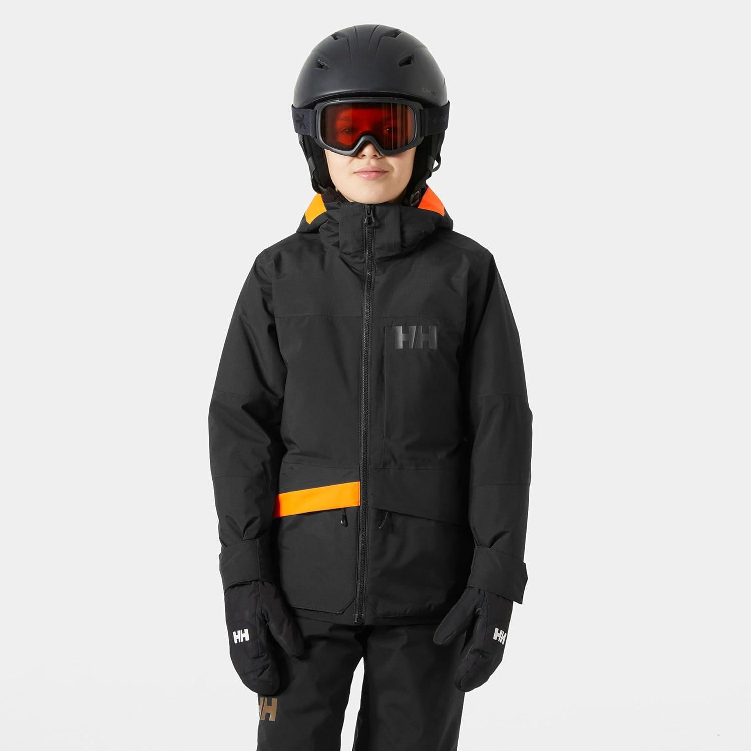 imageHellyHansen Junior Summit 20 Jacket Unisex Waterproof Windproof Breathable Youth Outerwear for Outdoor Adventures990 Black