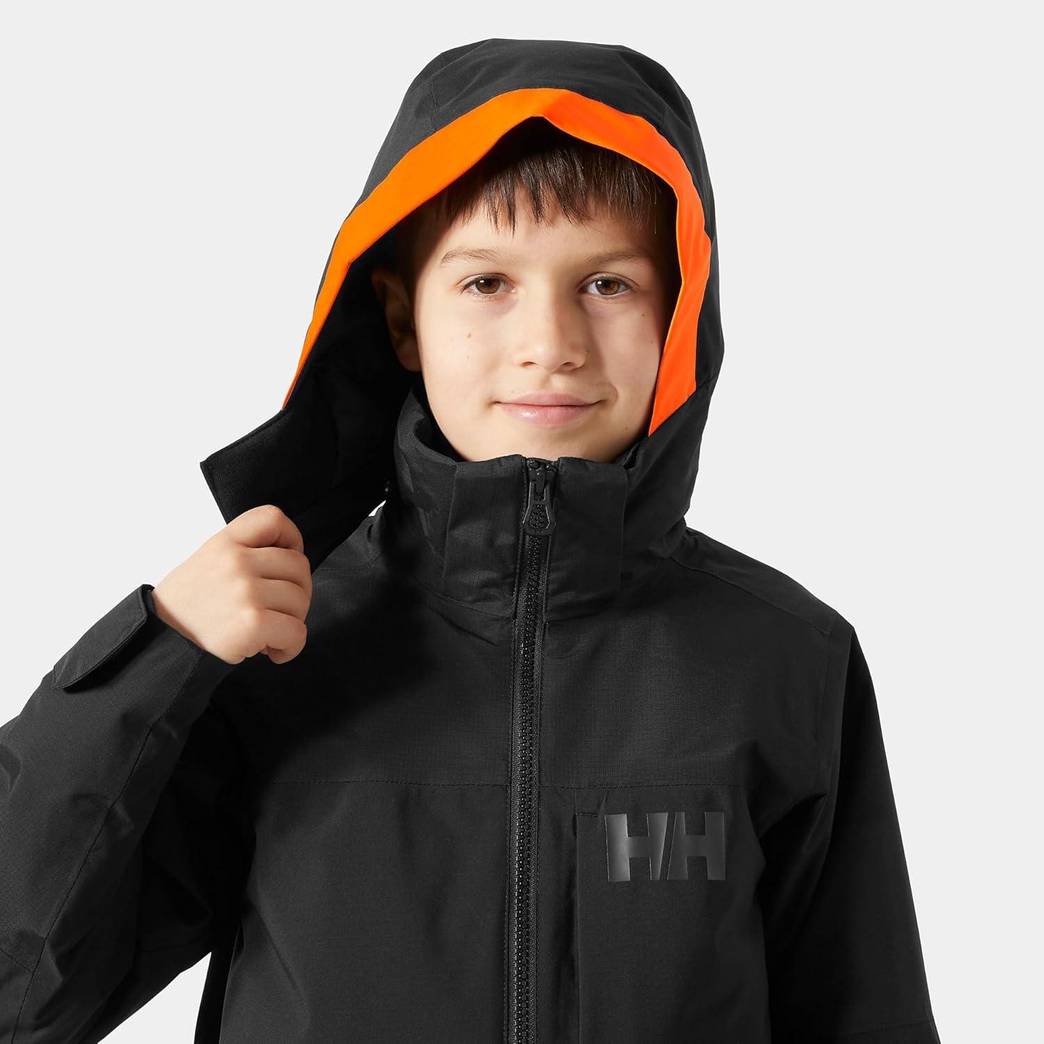 imageHellyHansen Junior Summit 20 Jacket Unisex Waterproof Windproof Breathable Youth Outerwear for Outdoor Adventures990 Black