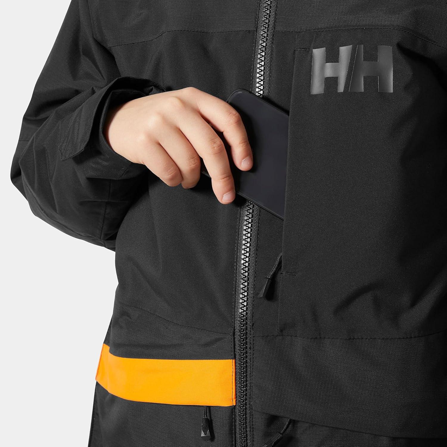 imageHellyHansen Junior Summit 20 Jacket Unisex Waterproof Windproof Breathable Youth Outerwear for Outdoor Adventures990 Black