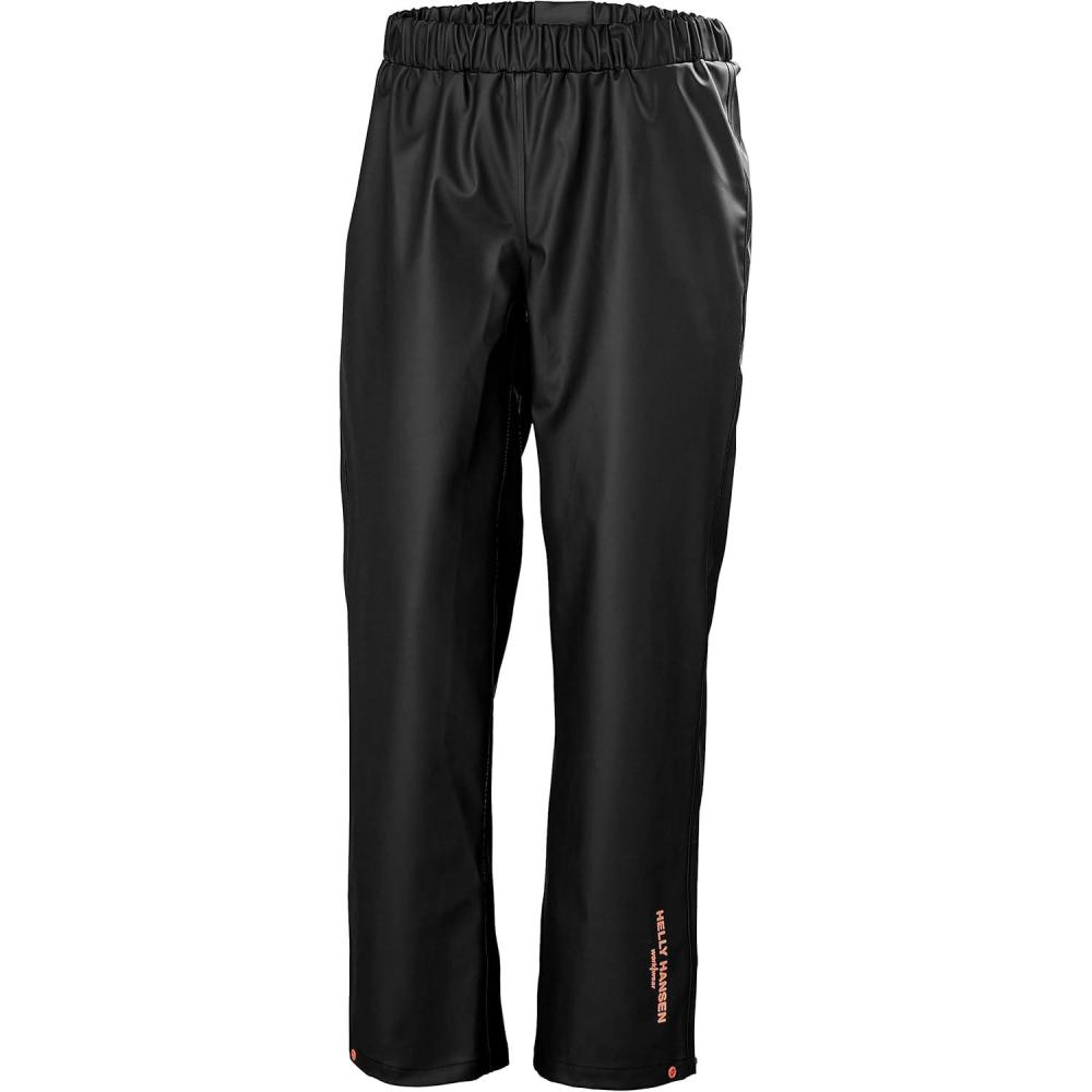 imageHelly Hansen Womens Luna Rain Pant Waterproof Work Pant Adjustable Overpants amp Snap Hems Golf Rain Gear990 Black