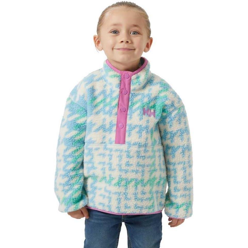 imageHelly Hansen unisexchild Frosty Pile Sweater607 Light Cyan Broxburn Aop