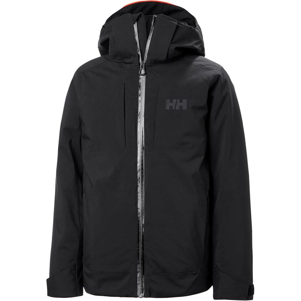 imageHellyHansen Junior Alpha Jacket Waterproof amp Windproof Ideal for Kids Outdoor Adventures Breathable Unisex Design991 Black