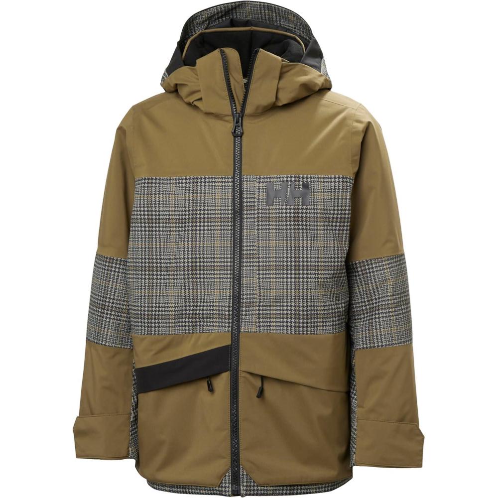 imageHellyHansen Junior Summit 20 Jacket Unisex Waterproof Windproof Breathable Youth Outerwear for Outdoor Adventures718 Sepia Aop