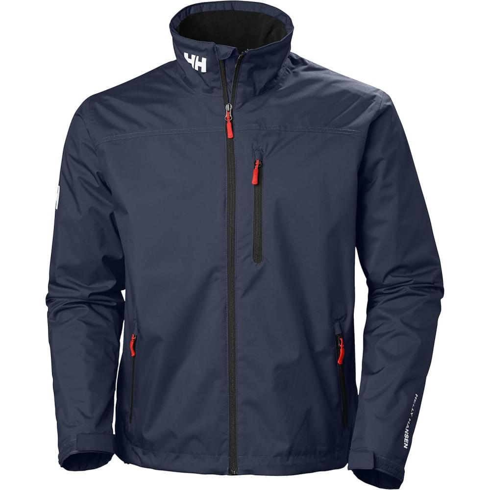 imageHellyHansen mens Crew Midlayer Fleece Lined Waterproof Windproof Rain Jacket597 Navy