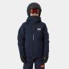 Helly-Hansen Junior Alpha Jacket, Waterproof & Windproof, Ideal for Kids’ Outdoor Adventures, Breathable, Unisex Design(597 Navy)