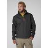 Helly-Hansen mens Crew Midlayer Fleece Lined Waterproof Windproof Rain Jacket(990 Black)