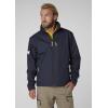 Helly-Hansen mens Crew Midlayer Fleece Lined Waterproof Windproof Rain Jacket(995 Graphite Blue)