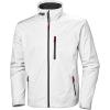 Helly-Hansen mens Crew Midlayer Fleece Lined Waterproof Windproof Rain Jacket(001 Bright White)