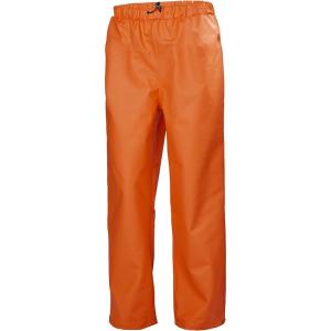 Helly Hansen Gale Waterproof Men’s Rain Pants – Elastic Overpants and Bottom Leg with Snap – Professional Grade Durability(290 Dark Orange)