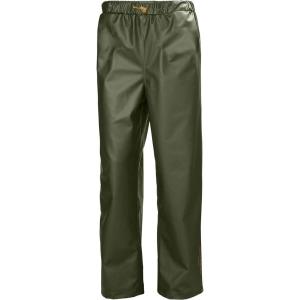 Helly Hansen Gale Waterproof Men’s Rain Pants – Elastic Overpants and Bottom Leg with Snap – Professional Grade Durability(480 Army Green)