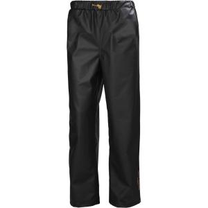Helly Hansen Gale Waterproof Men’s Rain Pants – Elastic Overpants and Bottom Leg with Snap – Professional Grade Durability(990 Black)