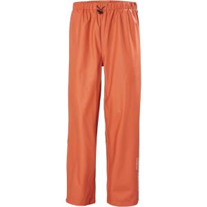 Helly Hansen Voss Rain Pant – PU-Coated Welded-Seam Waterproof Pants – Reflective Commuter Rainwear – Adjustable Hem(290 Dark Orange)