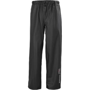 Helly Hansen Voss Rain Pant – PU-Coated Welded-Seam Waterproof Pants – Reflective Commuter Rainwear – Adjustable Hem(990 Black)