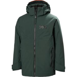 Helly-Hansen Junior Traverse Jacket – Waterproof, Breathable, Unisex Design, Ideal for Outdoor Adventures(495 Darkest Spruce)