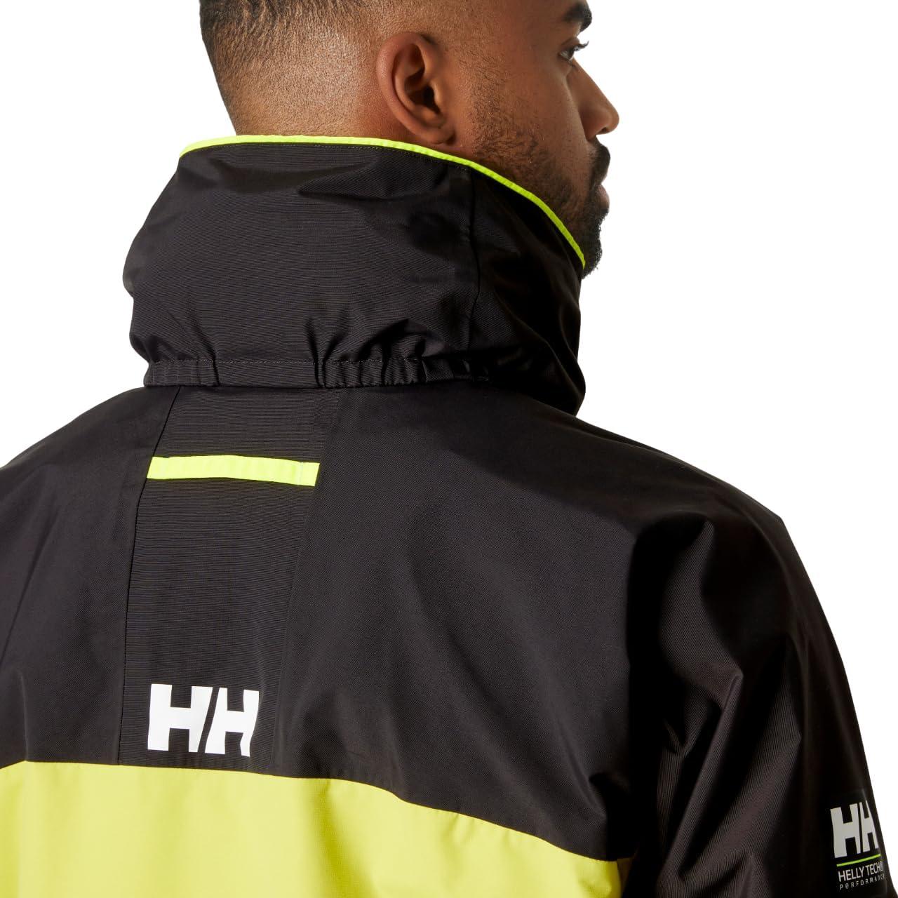 imageHelly Hansen Mens Pier Jacket 40 Waterproof Sailing Rain Gear Lightweight Outdoor Jacket Hooded Foul Weather Gear410 Cyber Lime