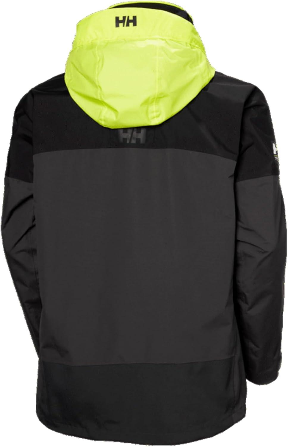 imageHelly Hansen Mens Pier Jacket 40 Waterproof Sailing Rain Gear Lightweight Outdoor Jacket Hooded Foul Weather Gear980 Ebony