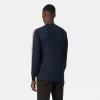 Helly Hansen Men’s Lifa Stripe Crew Lightweight Breathable Moisture Wicking Thermal Baselayer, 998 Black – Medium(597 Navy)