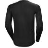 Helly Hansen Men’s Lifa Stripe Crew Lightweight Breathable Moisture Wicking Thermal Baselayer, 998 Black – Medium(998 Black)