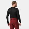 Helly Hansen Men’s Lifa Stripe Crew Lightweight Breathable Moisture Wicking Thermal Baselayer, 998 Black – Medium(998 Black)