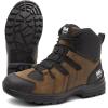 Helly Hansen Oslo Hiker Mid EH Work Boots – Light Hiking Shoes – All Day Comfort Mens Boots – Slip Resistant Work Shoe – Leather and Ripstop Polyester – Molded Toe and Heel Overlays(780 Dark Brown)