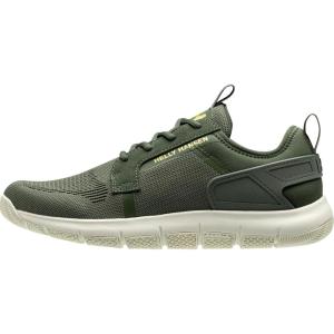 Helly Hansen Men’s Henley Sailing Shoes – Lightweight Water Shoes – Slip-Resistant Deck Grip – Sailing Footwear with Waterproof Construction – HH Hover-Stride Midsole for Cushioning(476 Spruce/Snow)