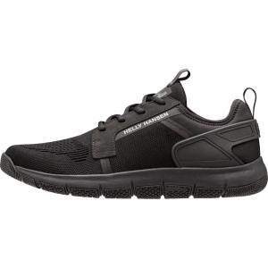 Helly Hansen Men’s Henley Sailing Shoes – Lightweight Water Shoes – Slip-Resistant Deck Grip – Sailing Footwear with Waterproof Construction – HH Hover-Stride Midsole for Cushioning(990 Black/Gunmetal)