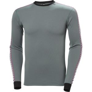 Helly Hansen Men’s Lifa Stripe Crew Lightweight Breathable Moisture Wicking Thermal Baselayer, 998 Black – Medium(591 Trooper)