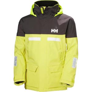 Helly Hansen Men’s Pier Jacket 4.0 – Waterproof Sailing Rain Gear – Lightweight Outdoor Jacket – Hooded Foul Weather Gear(410 Cyber Lime)