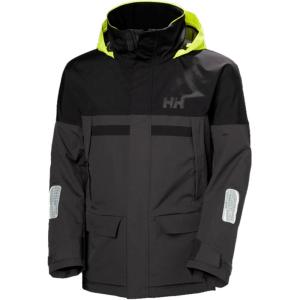 Helly Hansen Men’s Pier Jacket 4.0 – Waterproof Sailing Rain Gear – Lightweight Outdoor Jacket – Hooded Foul Weather Gear(980 Ebony)