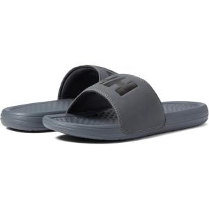 Helly-Hansen H/H Slide Mens Casual Comfortable Sandals, Lightweight Padded Strap, Large Logo, Slip-On Beach Pool Footwear(Charcoal/Phantom)