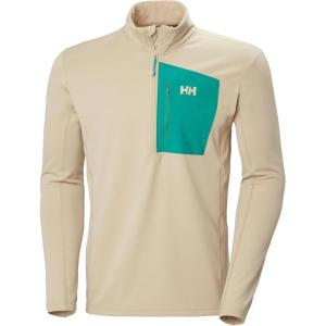 Helly-Hansen Versalite 1/2 Zip Fleece Jacket for Men – Lightweight, Breathable, and Warm Sportswear for Outdoor Adventures(078 Khaki / Sand)