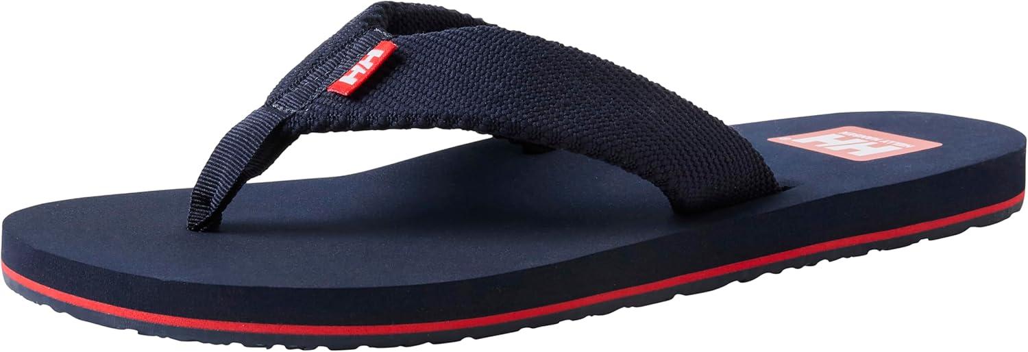imageHellyHansen Sola Sandal Mens Lightweight Thong Flip Flop with EVA Midsole amp Durable NonSlip Grip597 NavyAlert Red