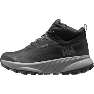 Helly-Hansen Awe Hiker Mid HT Men’s Waterproof Hiking Boots, Lightweight, Breathable, Cushioned(990 Black/Quiet Shade)
