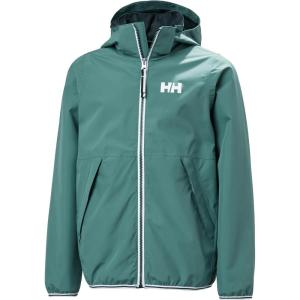 Helly Hansen girls Koster Rain Jacket(494 Opal Green)