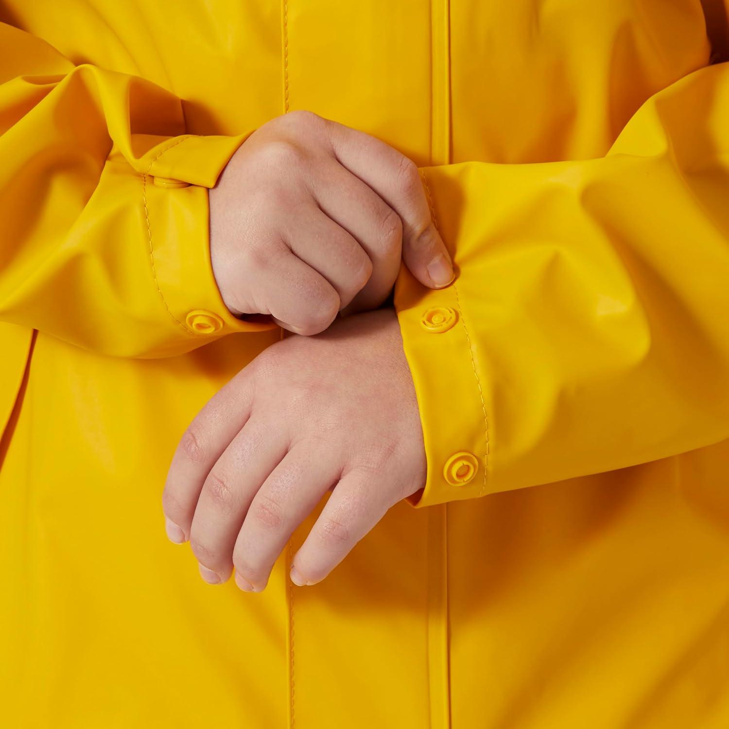 imageHelly Hansen Junior Moss Jacket Unisex Coat with HELOX YKK Zipper Detachable Hood Adjustable Cuffs amp Hem Hand Pockets344 Essential Yellow