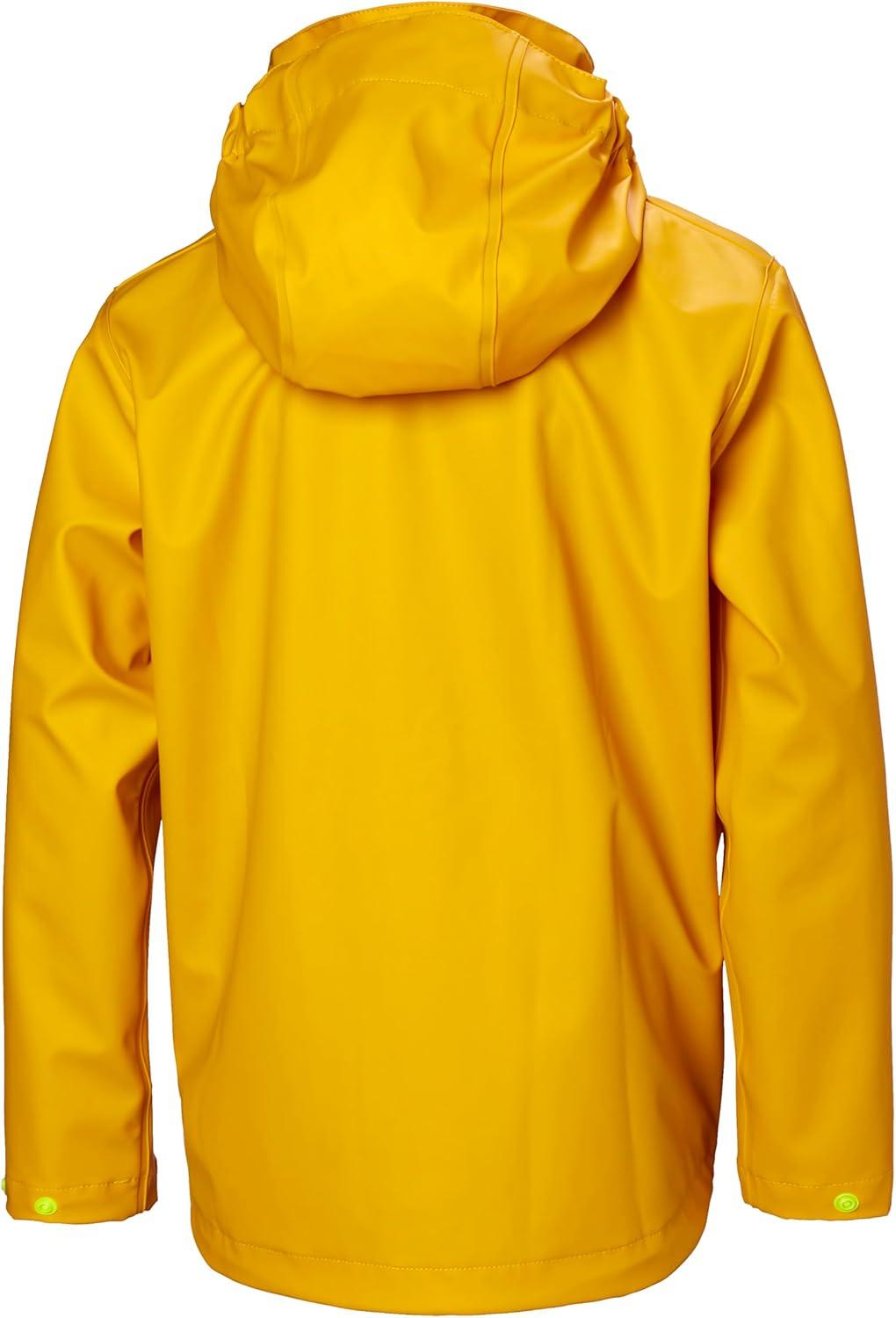 imageHelly Hansen Junior Moss Jacket Unisex Coat with HELOX YKK Zipper Detachable Hood Adjustable Cuffs amp Hem Hand Pockets345 Essential Yellow