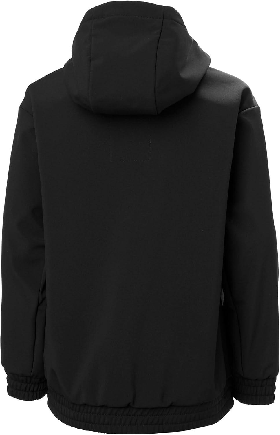 imageHellyHansen Junior Powder Softshell Hoodie Unisex Lightweight WeatherResistant Jacket for Kids Outdoor Adventures990 Black