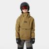 Helly-Hansen Junior Powder Softshell Hoodie – Unisex Lightweight Weather-Resistant Jacket for Kids, Outdoor Adventures(718 Sepia)