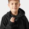 Helly-Hansen Junior Powder Softshell Hoodie – Unisex Lightweight Weather-Resistant Jacket for Kids, Outdoor Adventures(990 Black)