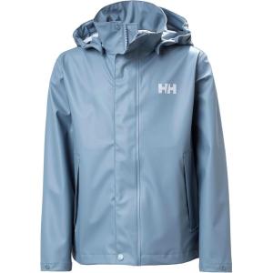 Helly Hansen Junior Moss Jacket – Unisex Coat with HELOX, YKK Zipper, Detachable Hood, Adjustable Cuffs & Hem, Hand Pockets(601 Washed Navy)