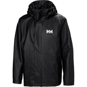 Helly Hansen Junior Moss Jacket – Unisex Coat with HELOX, YKK Zipper, Detachable Hood, Adjustable Cuffs & Hem, Hand Pockets(991 Black)