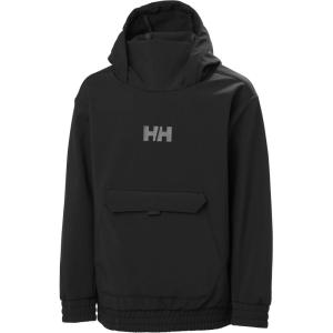 Helly-Hansen Junior Powder Softshell Hoodie – Unisex Lightweight Weather-Resistant Jacket for Kids, Outdoor Adventures(990 Black)