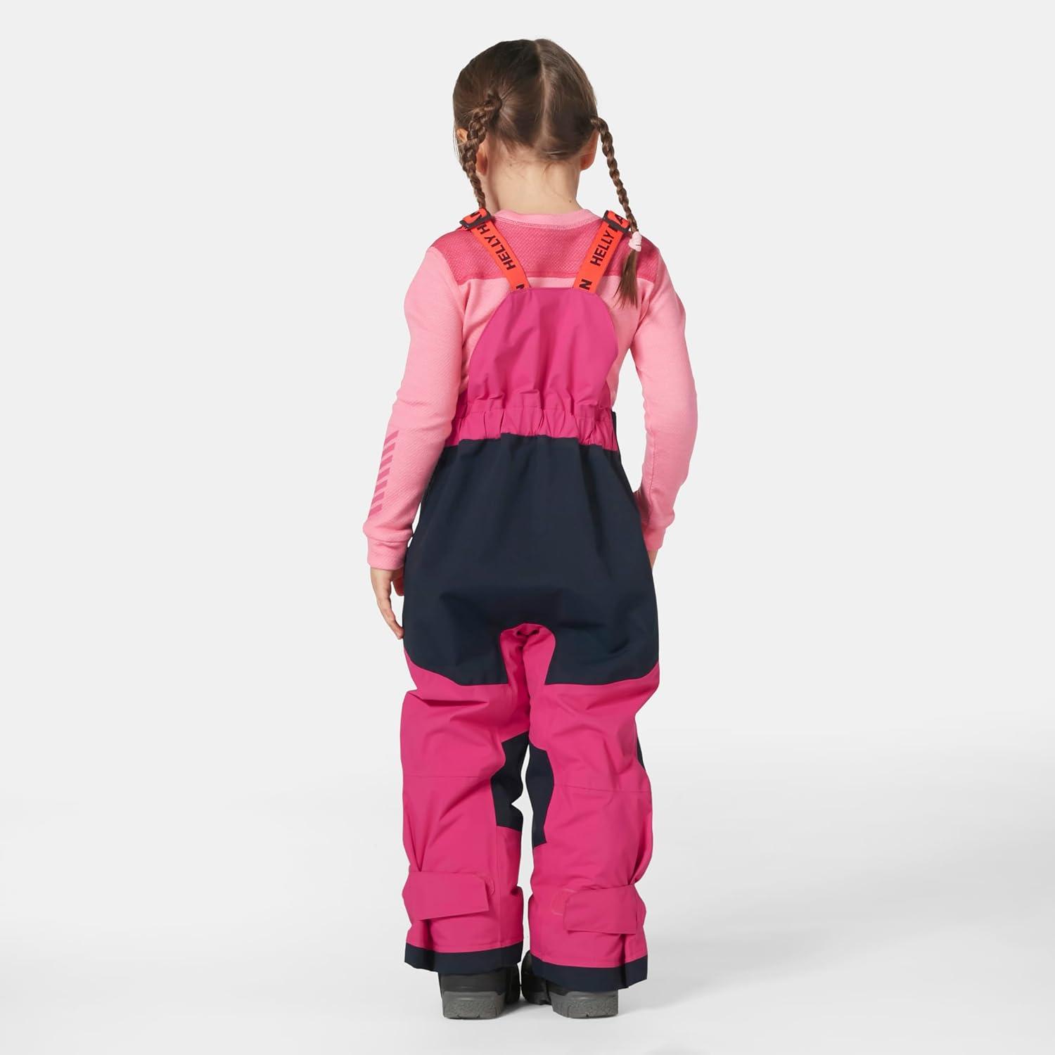 imageHellyHansen Stellar Bib Pant Junior Girls Snow Pants for Winter Activities Waterproof Breathable Durable Ski Gear181 Dragon Fruit