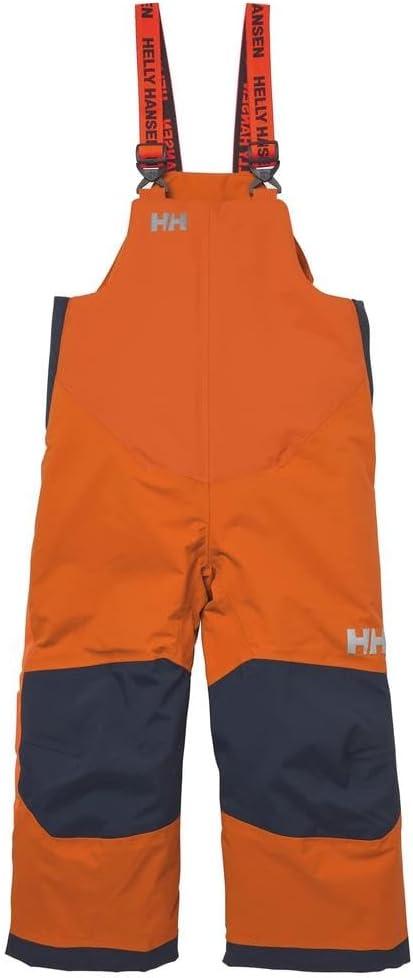 imageHellyHansen Stellar Bib Pant Junior Girls Snow Pants for Winter Activities Waterproof Breathable Durable Ski Gear278 Neon Orange
